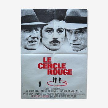 Original movie poster - "the red cercle" - melville, delon