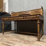 Renaissance style desk in solid oak circa 1850