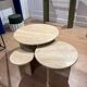 Trio de table basse Gigognes x 100% Travertin Romain