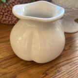 3 vases, white ceramic planters