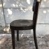 Chaise ancienne  bois foncé années 50 vintage
