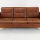 1970s Brown Leather 3-Seater Sofa, Denmark