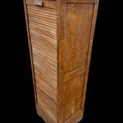 1920s fir curtain file cabinet
