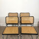 Set of four B32 chairs by Marcel Breuer made in Italy.