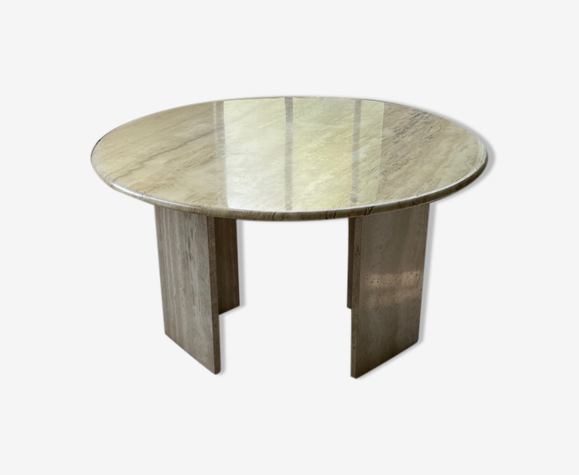 Travertine dining table design 70s