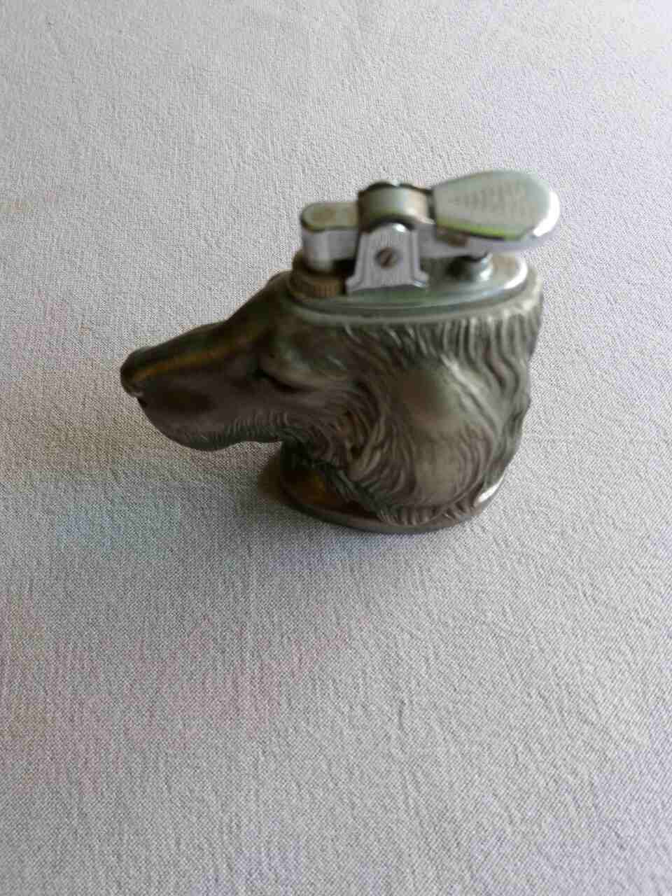 Silver metal table lighter