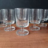 6 cavalier glasses 11 cl luminarc "sweden" model transparent vintage france