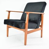 Fauteuil mr velours noir