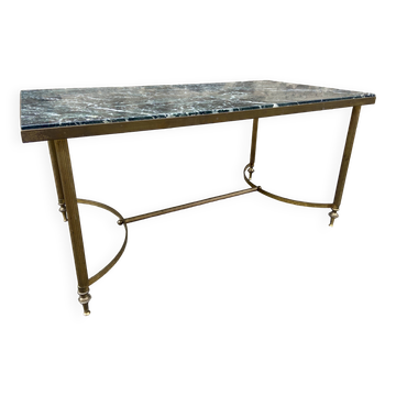 Table basse 1960 marbre style Louis XVI