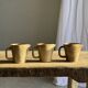 Set of 3 small jugs or milk pots in stoneware H8 D8.5