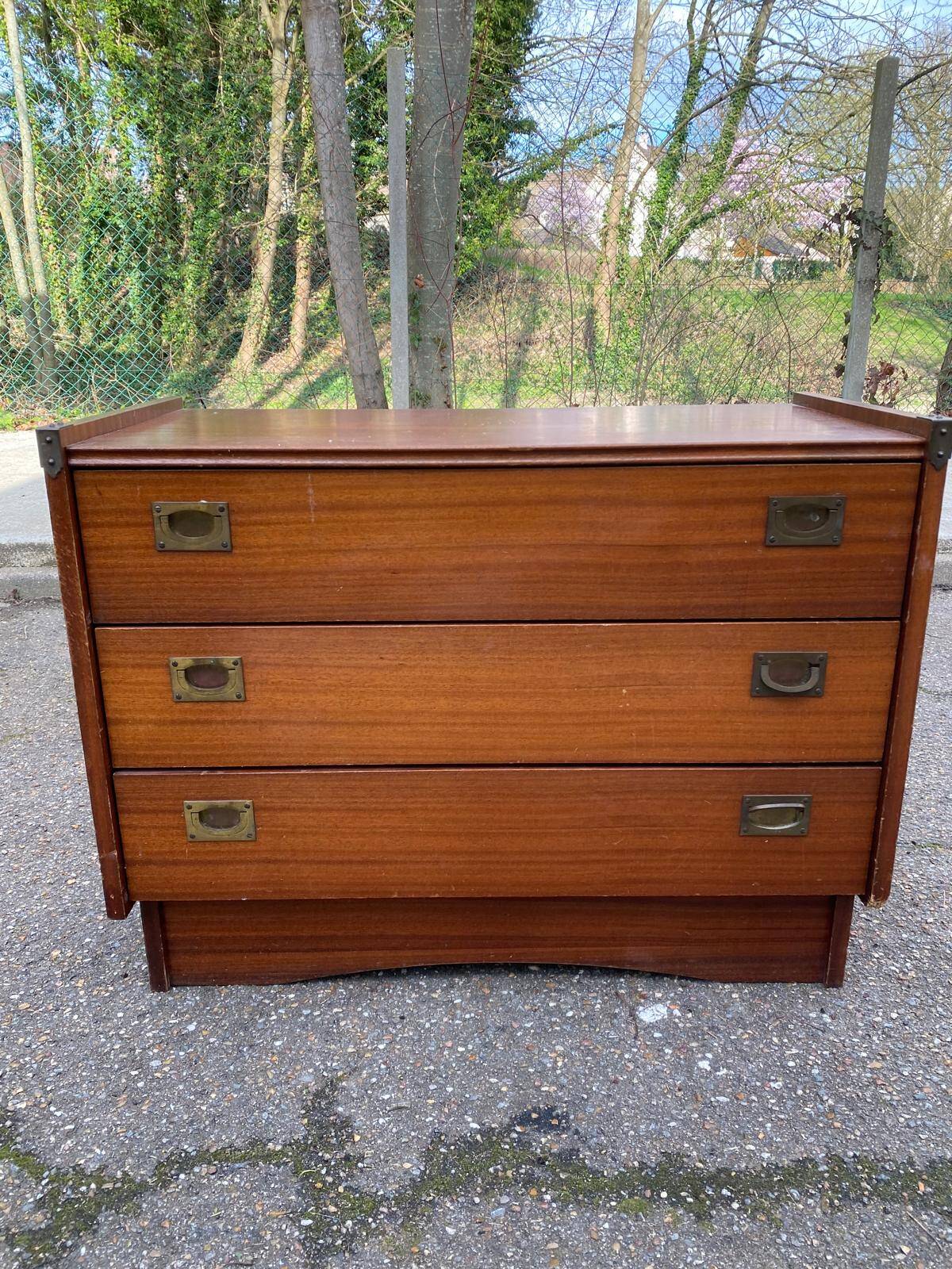 Commode scandinave vintage par Gauthier France style bateau