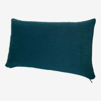 Cushion cotton plain linen blue duck