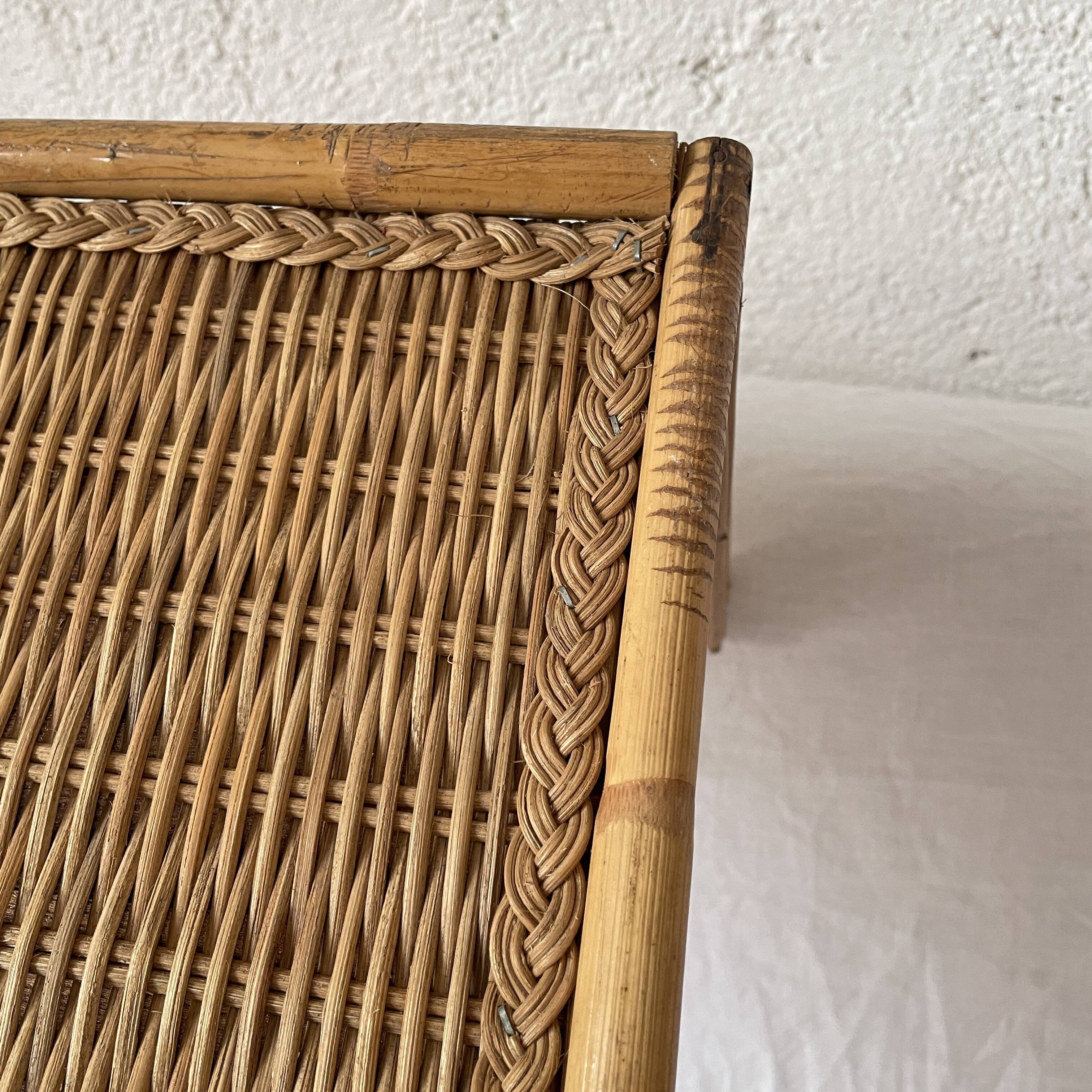 vintage rattan bed meal tray or coffee table design 1960 60