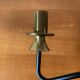Vintage brass and black double arm wall lamp