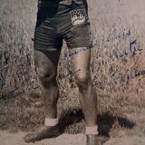 Old, original, large format photograph, pre-war boxer shorts.