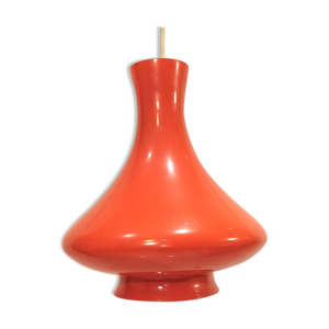 Suspension vintage en verre orange