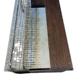 Metal coffee table with glass top