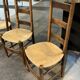 4 modernist straw chairs