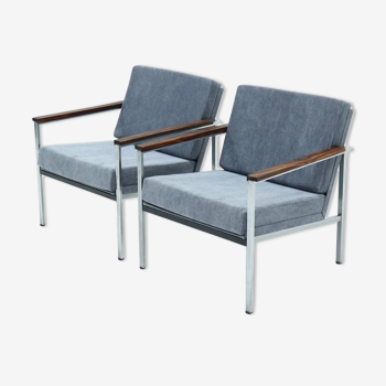 Ensemble de 2 fauteuils Gispen 1453 par Coen de Vries 1968