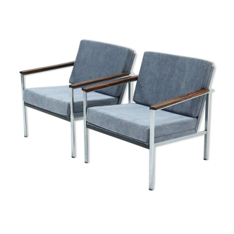 Ensemble de 2 fauteuils Gispen 1453 par Coen de Vries 1968