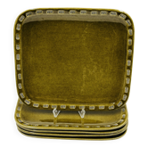 Lot 5 assiettes carrées töreboda keramik christer heijl