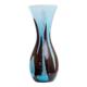 XL Murano glass vase - light blue and brown - mid-century vintage design table decoration - Italy 1970s