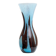 XL Murano glass vase - light blue and brown - mid-century vintage design table decoration - Italy 1970s