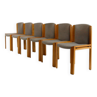 Set of 6 Model 300 dining chairs by Joe Colombo for Pozzi