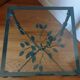 Square metal coffee table and glass top