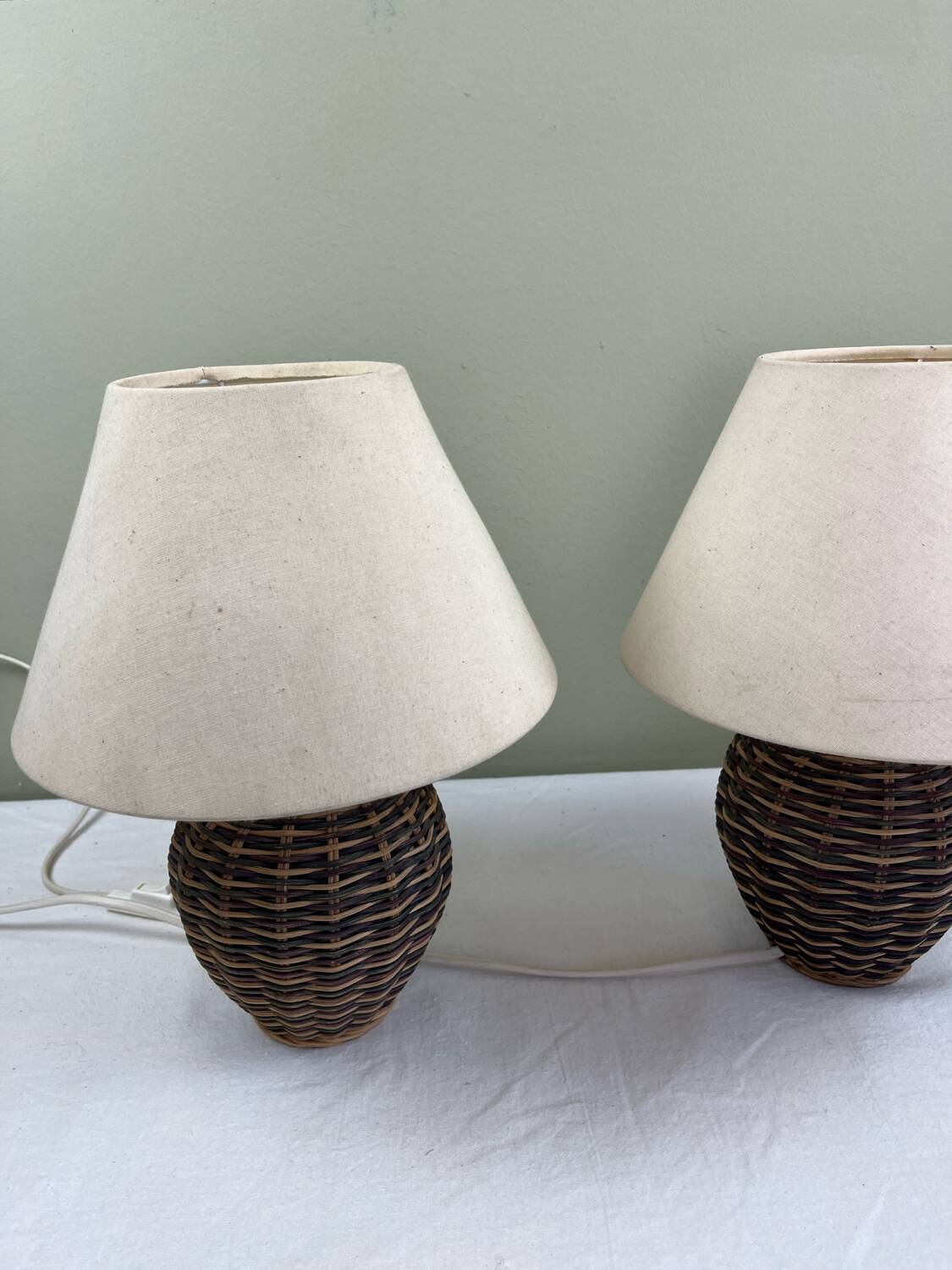 Pair of bedside lamps