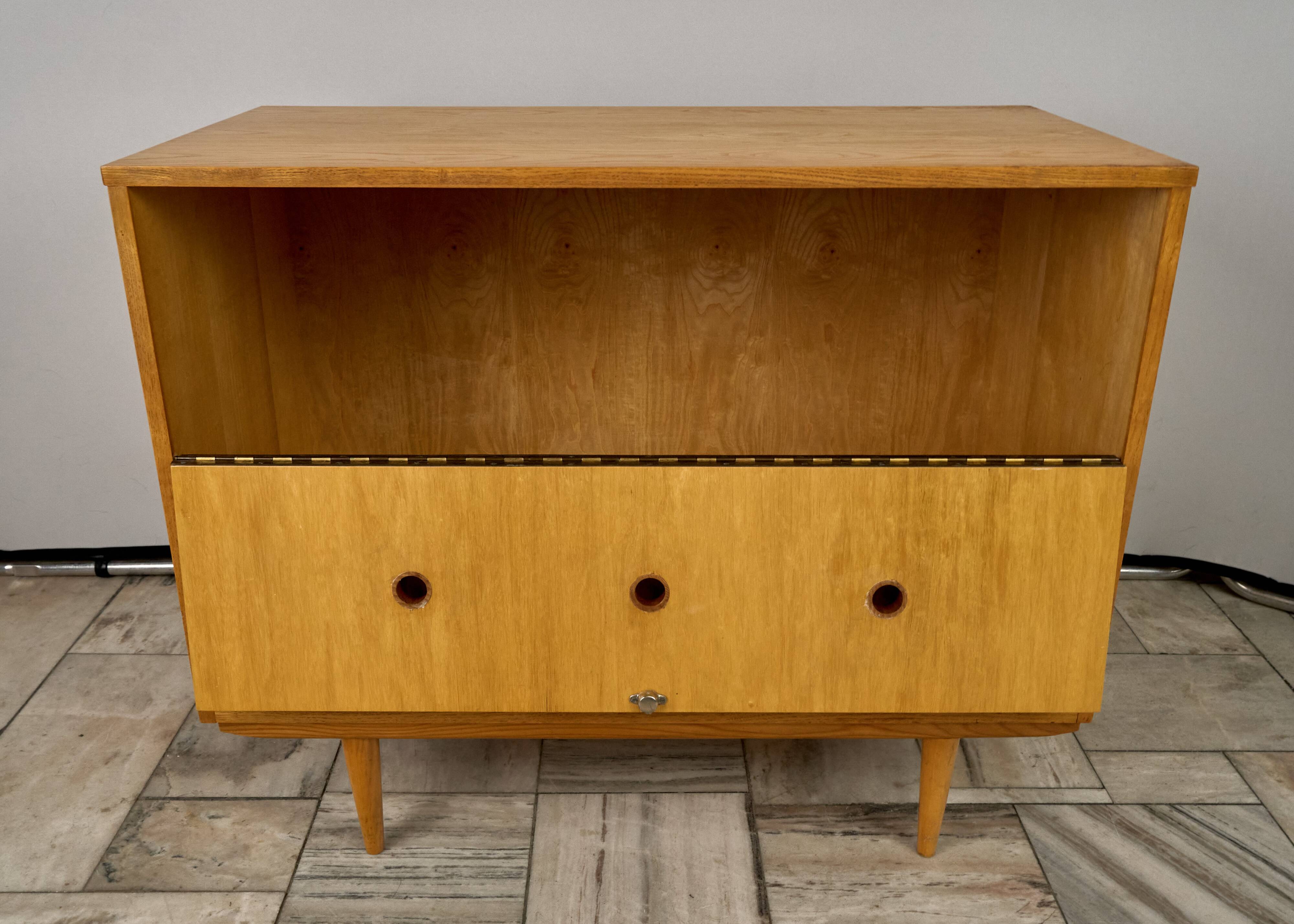 Vintage Bedding Cabinet, 1960s, Czechoslovakia