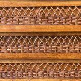 Commode vintage bois et rotin