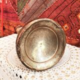 Red copper candle holder with punches