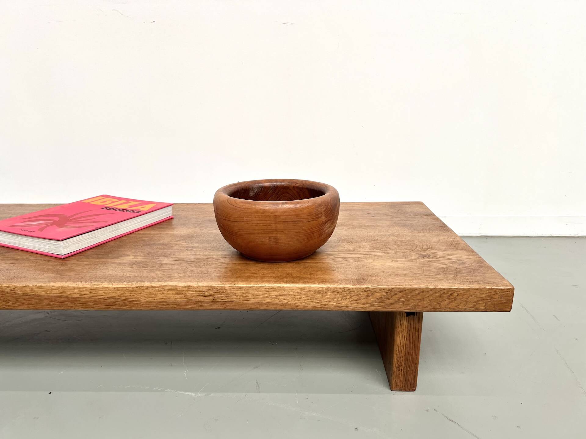 Solid oak coffee table, 1950s