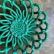 Green woven ceramic bowl Vallauris
