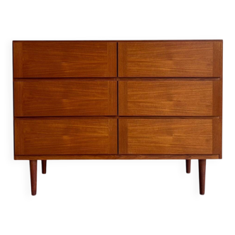 Vintage Danish double chest of drawers teak
