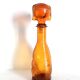 Glass dachshund decanter from Empoli, Italy 1960