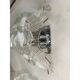 Lot of 2 Transparent and White “Fiamma” Murano Glass Wall Sconces
