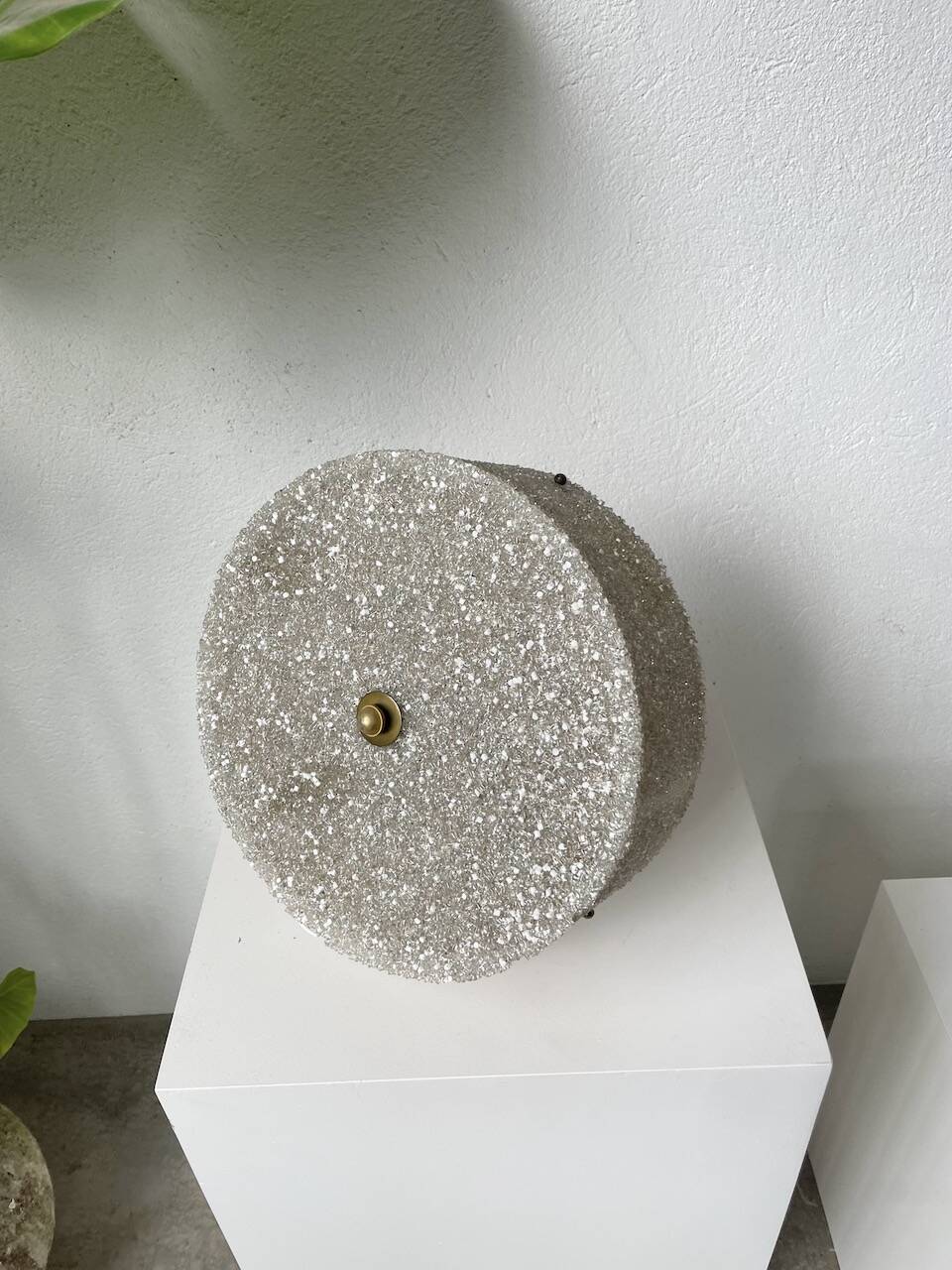 70s granite Perspex pendant light