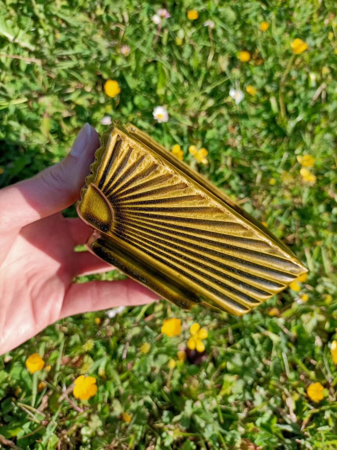 Retro ceramic flowerpot