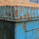 Ancien vaisselier Art déco en teck birman