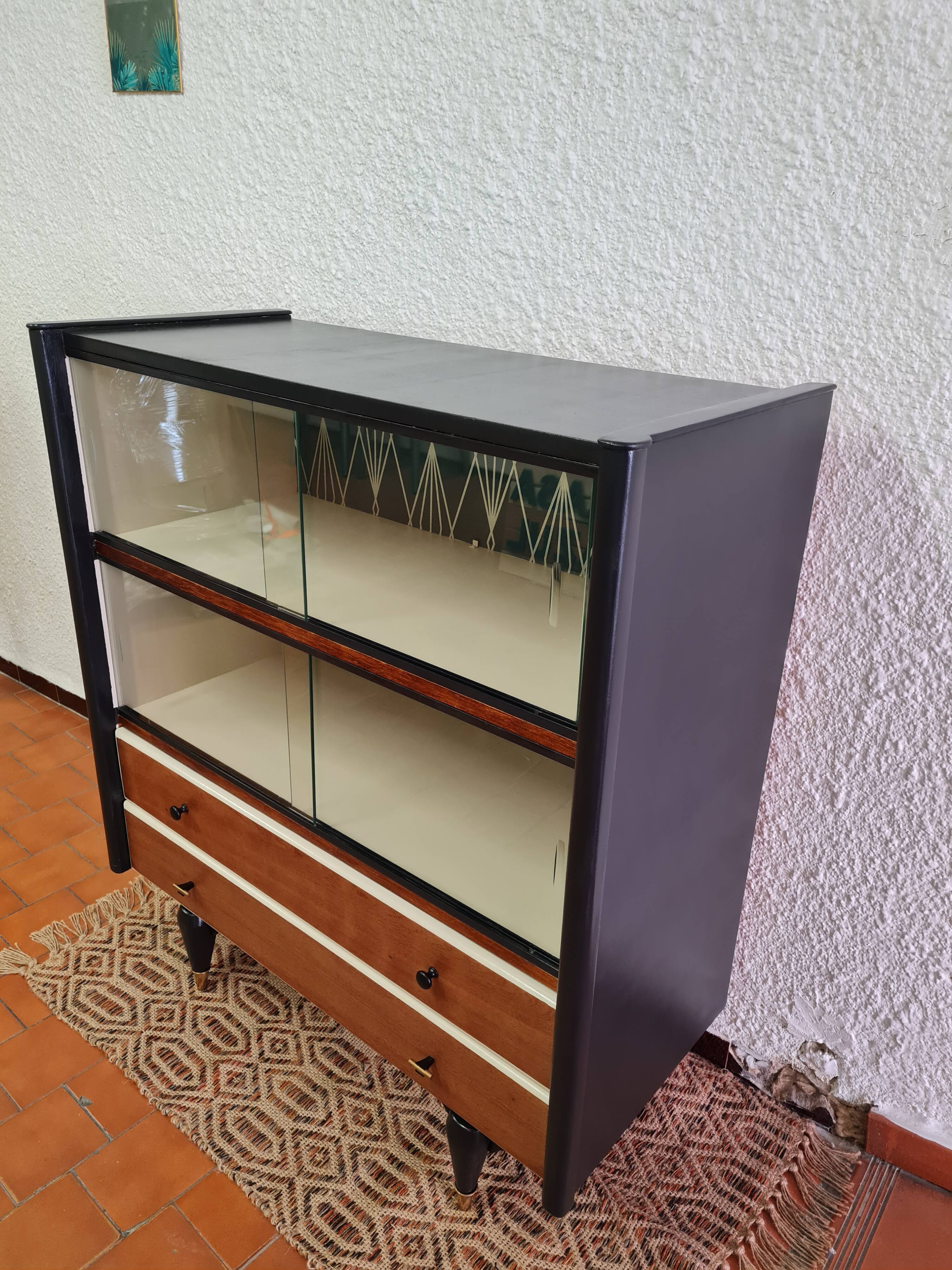 Vintage wooden showcase