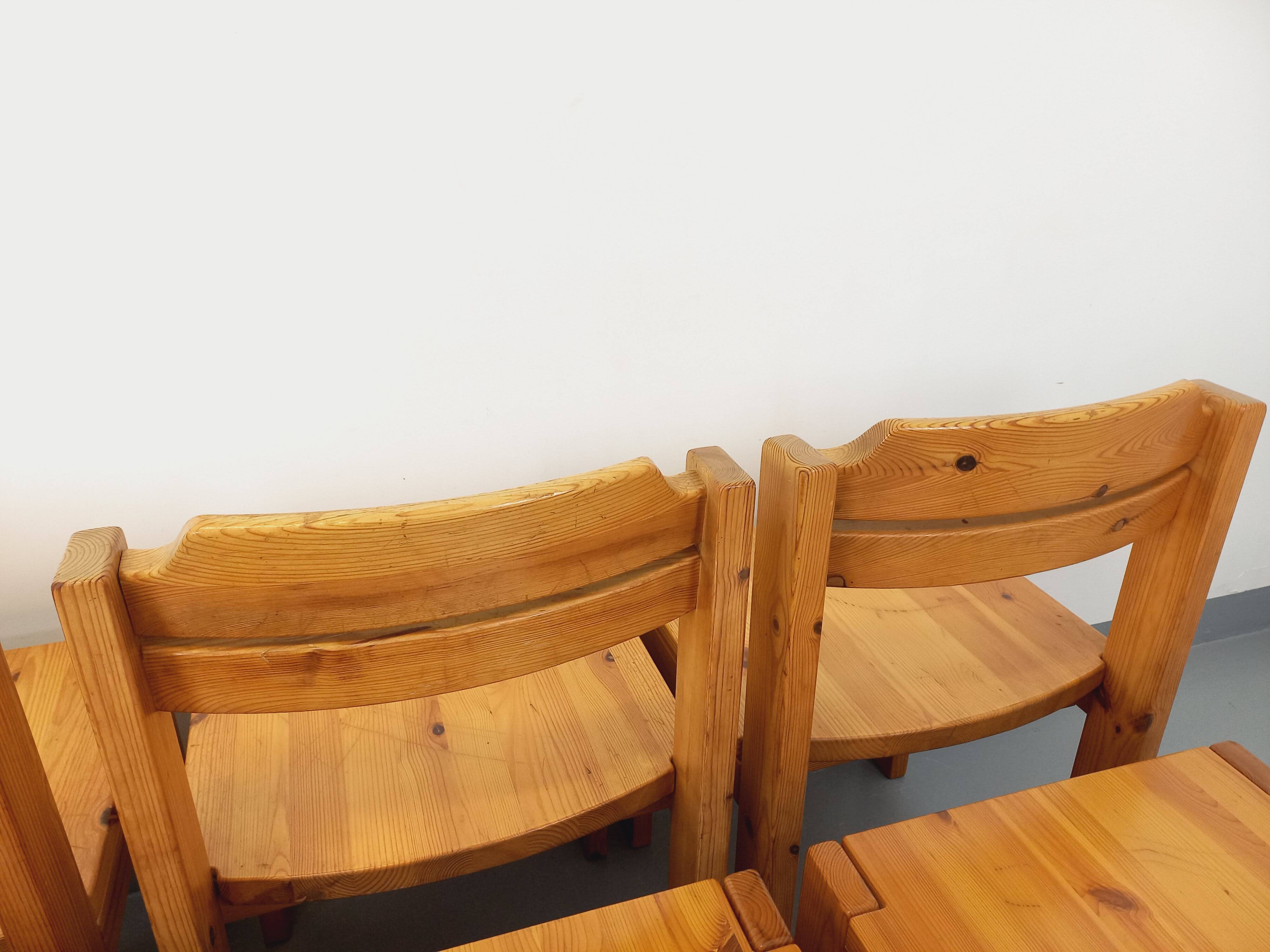 Set of 8 vintage Scandinavian chairs by Ilmari Tapiovaara for Asko in pine