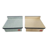 Pair of vintage wall bedside tables