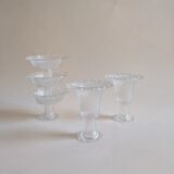 Set of 5 glass bowls
