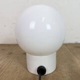 Vintage White Porcelain Wall Light with Milk Glass, 1960s