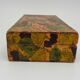 Grave box 1900 pyrogravure with butterfly decoration bunch of grapes