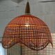 Suspension fleur osier vintage