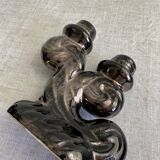 Pair of Vallauris iridescent ceramic candle holders