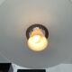 Postmodern Helestra Leuchten pendant light in opaline and frosted glass